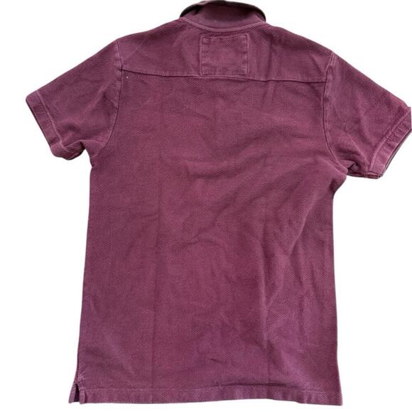 True Religion Men's Red Auburn Waffle Knit Thick Polo Shirt Size Small - Picture 4 of 5